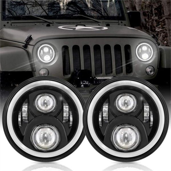 7 colių LED žibintai „Jeep Wrangler JK 2007-2017“