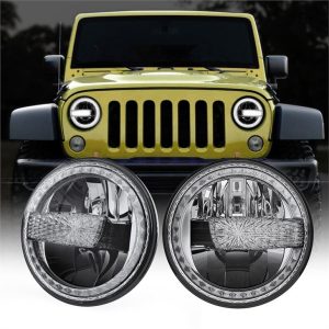 7inch LED priekinis žibintas 07-17 Jeep Wrangler Wrangler Neribota Motociklas DOT E ženklas Įrodyti priekiniai žibintai