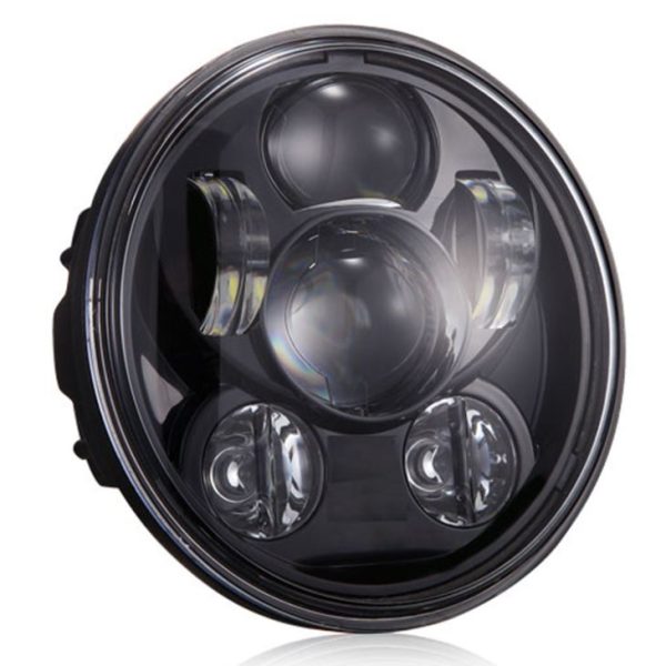 75 colio „Led Headsight“ priekinis žibintas juodas chromu uždaromas žibintas Harley Davidson