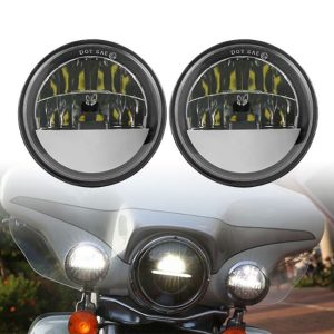 Morsun 4.5inch LED rūko šviesos Harley Road Glide Motociklas rūko žibintas