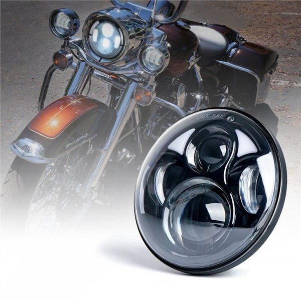 Morsun 5.75inch Apvalus priekinis žibintas Harley Davidson 12v 24v H4 Priekinis žibintas