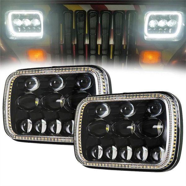 Morsun 5x7 colių kvadratinis priekinis žibintas Jeep GMC Ford Chevrolet LED priekinio žibinto projektorius