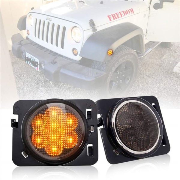 Jeep Wrangler 1997-2006 TJ 2007-2014 JK Led priekinio grotelės posūkio žibintas