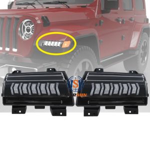 „Morsun Front Fender Led“ dienos eigos žibintas su nuosekliais posūkio ženklais 2018 m. Jeep Wrangler JL Sachara Rubicon