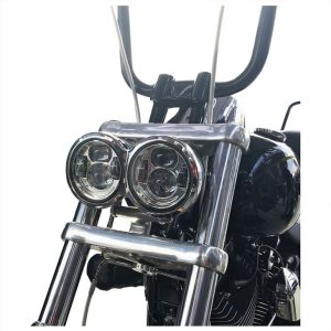Morsun Plug and Play Fat Bob 4.56inch Priekinis žibintas Harley 12v H4 Motociklo priekinio žibinto projektorius