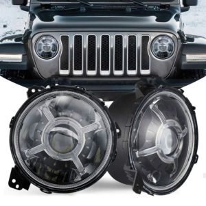 Naujas 9 colių „Led“ priekinis žibintas „Jeep Wrangler 2018+“ JL DOT E-Mark